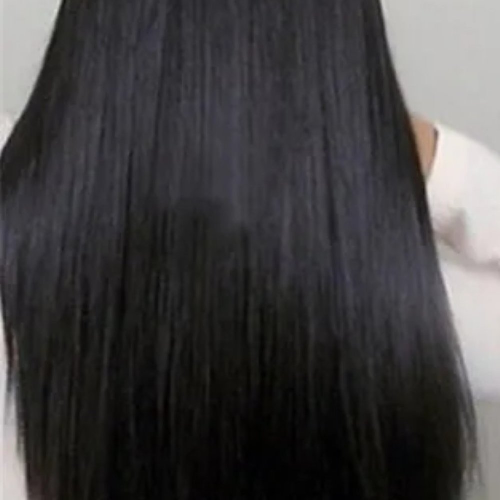 Black Silky Straight Long  Synthetic Wig